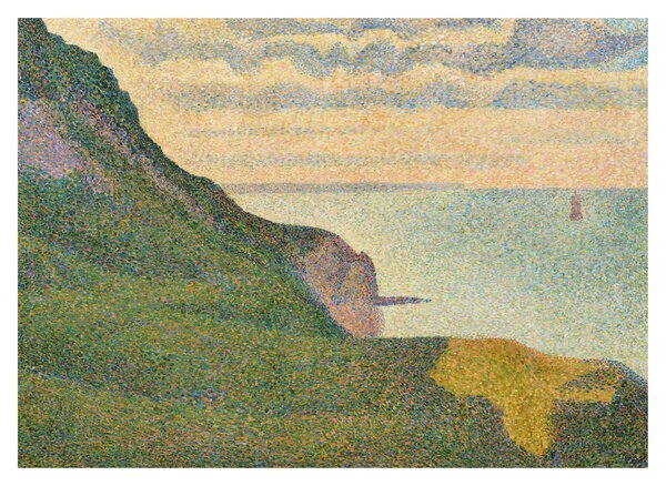 Obraz - Georges Seurat, Seascape at Port-en-Bessin, Normandy, reprodukcje (70x50 cm)