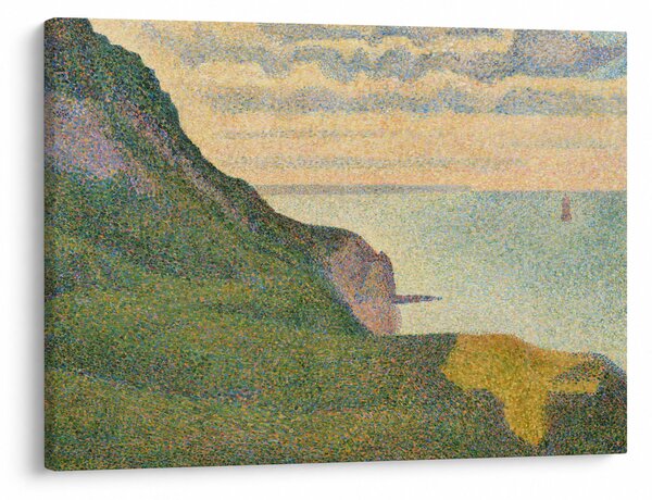 Obraz - Georges Seurat, Seascape at Port-en-Bessin, Normandy, reprodukcje (70x50 cm)