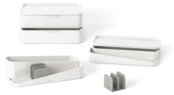 Biały plastikowy organizer łazienkowy Glam – Umbra