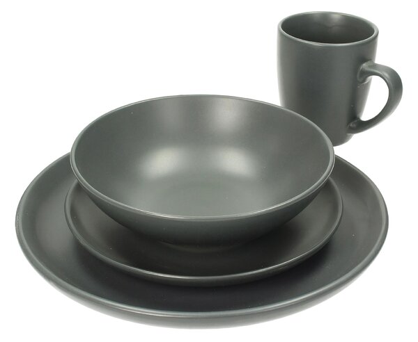 Komplet naczyń Vivo Dark Grey 4/16
