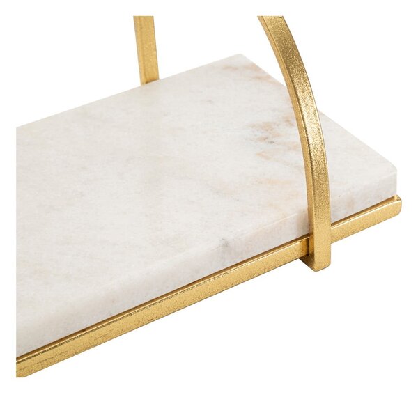 Marmurowa półka w biało-złotym kolorze 40 cm Marble – Mauro Ferretti