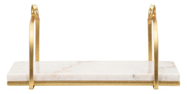 Biała marmurowa półka w kolorze złota – Mauro Ferretti