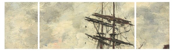 Obraz - Eugène Boudin, Ship on the Touques, reprodukcje (170x50 cm)