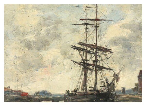 Obraz - Eugène Boudin, Ship on the Touques, reprodukcje (70x50 cm)