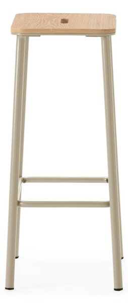 Kremowe hokery zestaw 2 szt. (wysokość siedziska 65 cm) Abba – Marckeric