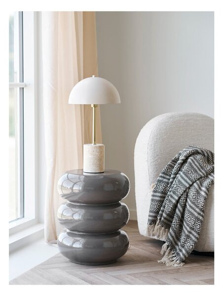Beżowa lampa stołowa z metalowym kloszem (wysokość 45 cm) Sheffield – House Nordic