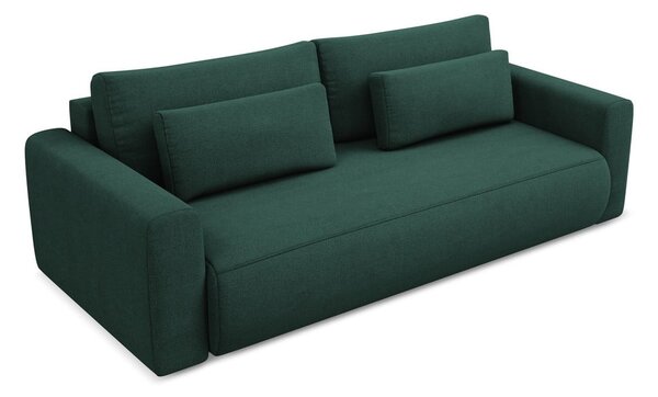 Zielona rozkładana/ze schowkiem sofa 238 cm Kapua – Makamii