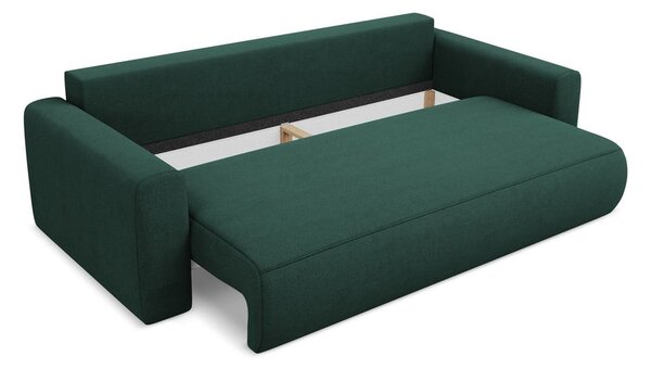 Zielona rozkładana/ze schowkiem sofa 238 cm Kapua – Makamii