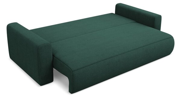 Zielona rozkładana/ze schowkiem sofa 238 cm Kapua – Makamii