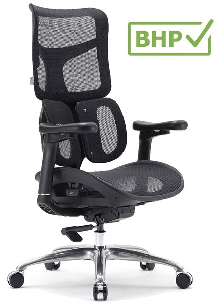 Fotel biurowy z siatki Astro, ergonomiczny, zgodny z normą BHP