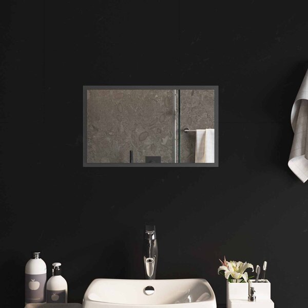 Lustro łazienkowe LED przezroczysty 50 x 30 cm szkło hartowane