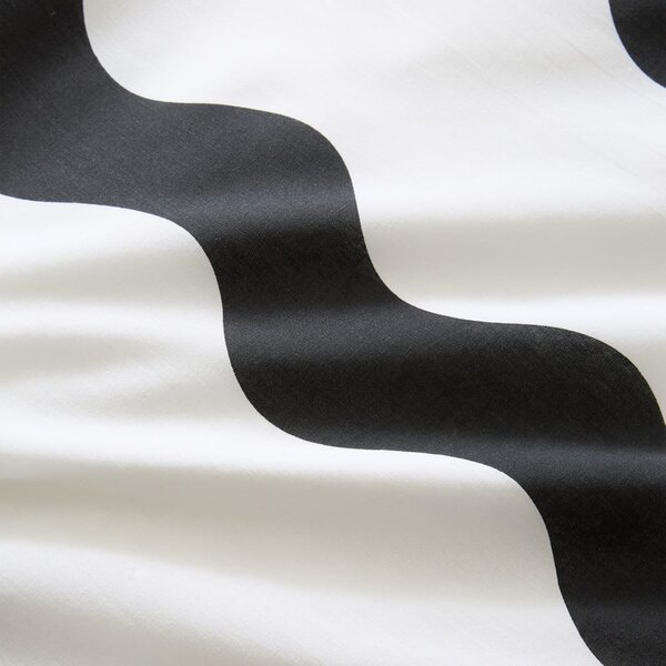 Czarno-biała pościel jednoosobowa 135x200 cm Waves – Sassy B