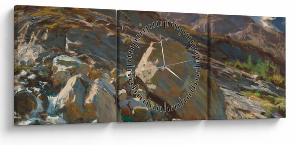 Obraz - John Singer Sargent, Simplon Pass, reprodukcje (z zegarem) (90x30 cm)