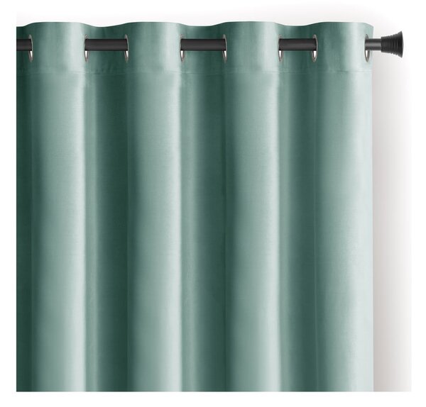 Jasnozielona aksamitna zasłona częściowo zaciemniająca (dimout) 140x270 cm Eyelets – Restilo