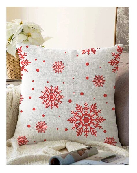 Zestaw 4 świątecznych poszewek na poduszki i bieżnika Minimalist Cushion Covers Red Christmas