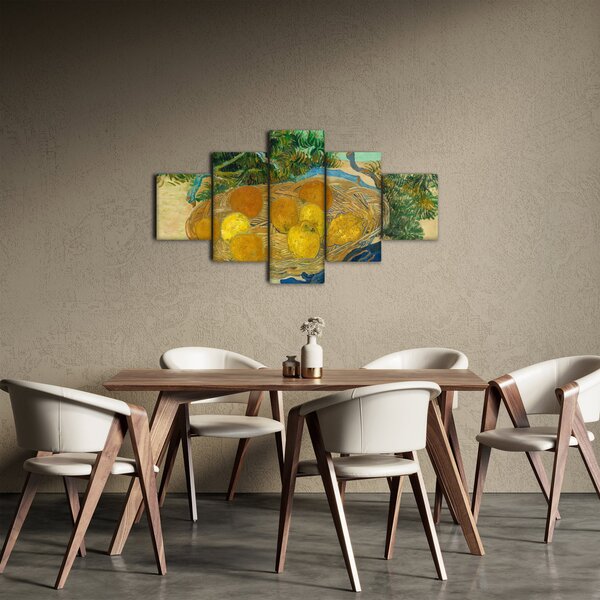 Obraz - Vincent van Gogh, Still Life of Oranges and Lemons with Blue Gloves, reprodukcje (125x70 cm)