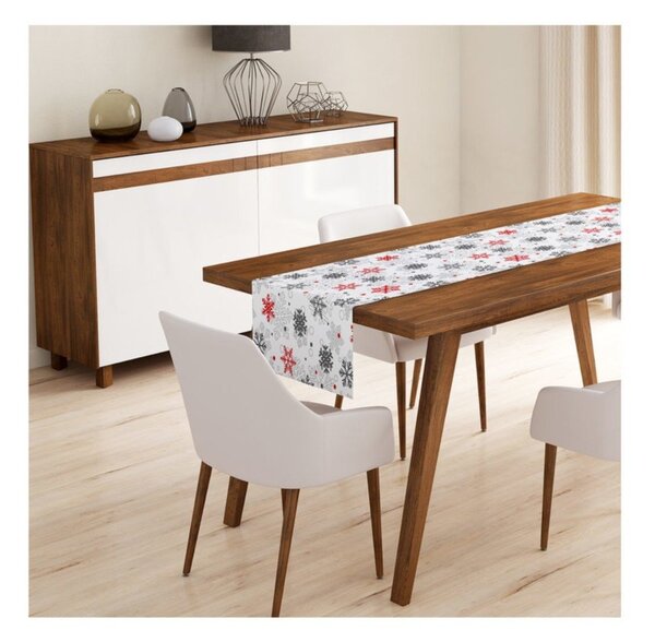 Zestaw 4 świątecznych poszewek na poduszki i bieżnika Minimalist Cushion Covers Red Christmas