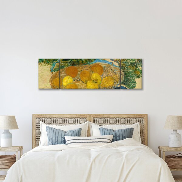 Obraz - Vincent van Gogh, Still Life of Oranges and Lemons with Blue Gloves, reprodukcje (170x50 cm)