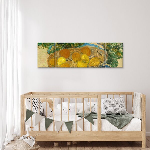 Obraz - Vincent van Gogh, Still Life of Oranges and Lemons with Blue Gloves, reprodukcje (170x50 cm)