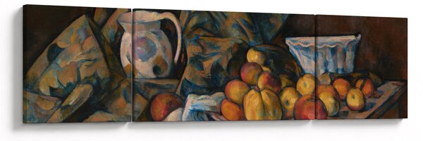 Obraz - Paul Cézanne, Still Life with Apples and Peaches, reprodukcje (170x50 cm)