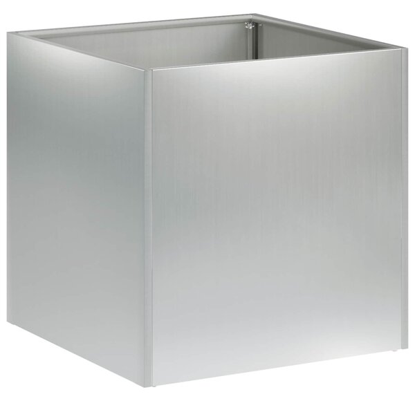 Doniczka ogrodowa srebrny 45 x 45 x 45 cm Stal ocynkowana