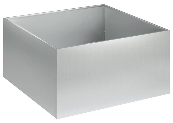 Doniczka ogrodowa srebrny 60 x 60 x 30 cm Stal ocynkowana