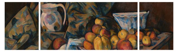 Obraz - Paul Cézanne, Still Life with Apples and Peaches, reprodukcje (170x50 cm)
