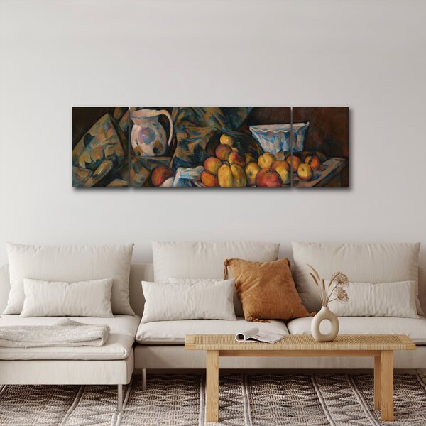 Obraz - Paul Cézanne, Still Life with Apples and Peaches, reprodukcje (170x50 cm)