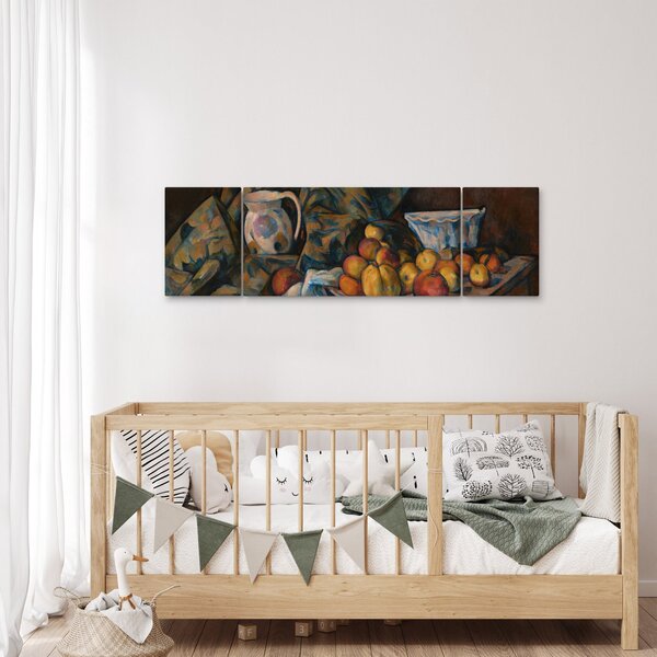 Obraz - Paul Cézanne, Still Life with Apples and Peaches, reprodukcje (170x50 cm)