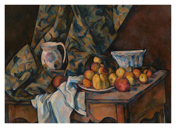 Obraz na szkle - Paul Cézanne, Still Life with Apples and Peaches, reprodukcje (70x50 cm)