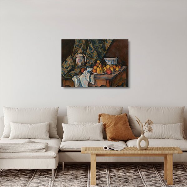 Obraz na szkle - Paul Cézanne, Still Life with Apples and Peaches, reprodukcje (70x50 cm)