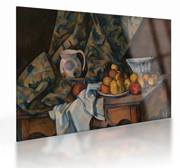 Obraz na szkle - Paul Cézanne, Still Life with Apples and Peaches, reprodukcje (70x50 cm)