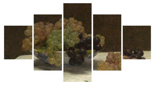 Obraz - Henri Fantin-Latour, Still Life with Grapes and a Carnation, reprodukcje (125x70 cm)