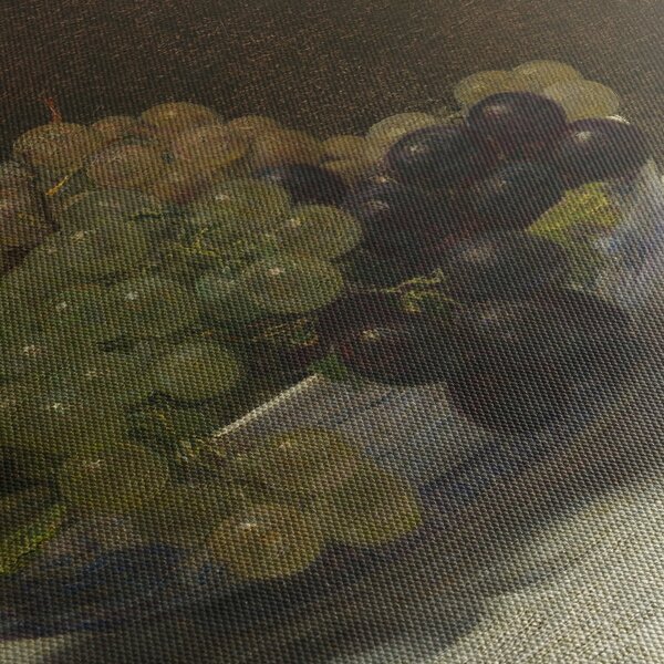 Obraz - Henri Fantin-Latour, Still Life with Grapes and a Carnation, reprodukcje (170x50 cm)