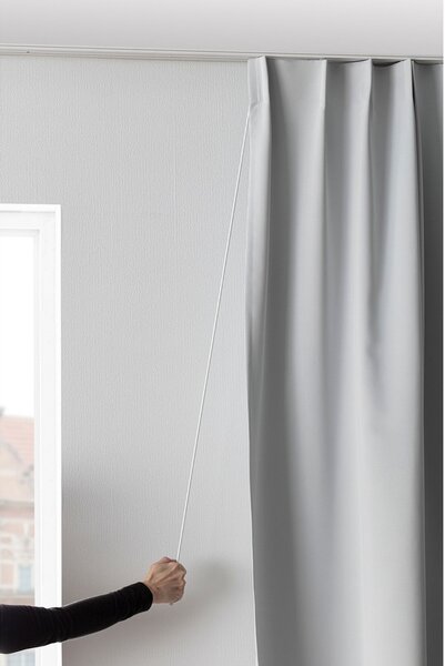 Pręt do zasłon metalowy biały 125cm