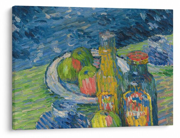 Obraz - Alexej von Jawlensky, Still Life with Bottles and Fruit, reprodukcje (70x50 cm)