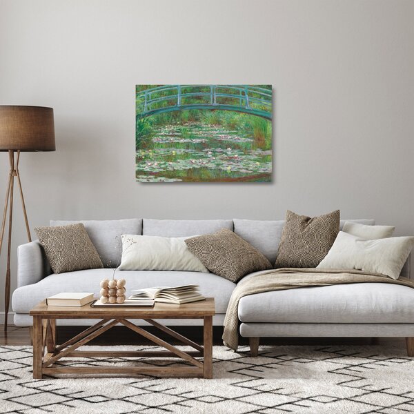 Obraz na szkle - Claude Monet, The Japanese Footbridge, reprodukcje (70x50 cm)