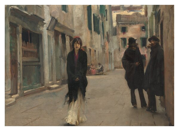 Obraz na szkle - John Singer Sargent, Street in Venice, reprodukcje (70x50 cm)
