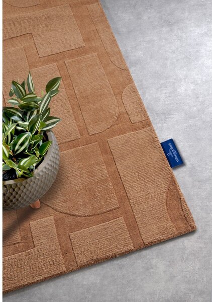 Brązowy wełniany chodnik tkany ręcznie 80x250 cm Alexis – Villeroy&Boch