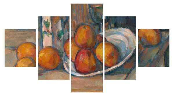 Obraz - Paul Cézanne, Still Life with Milk Jug and Fruit, reprodukcje (125x70 cm)