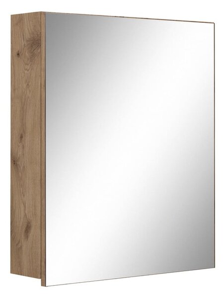 Wisząca szafka łazienkowa z lustrem w dekorze dębu 60x70 cm Wisla – Støraa