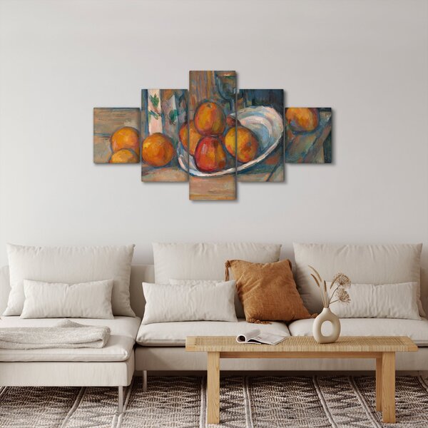 Obraz - Paul Cézanne, Still Life with Milk Jug and Fruit, reprodukcje (125x70 cm)