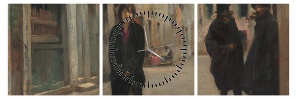 Obraz - John Singer Sargent, Street in Venice, reprodukcje (z zegarem) (90x30 cm)