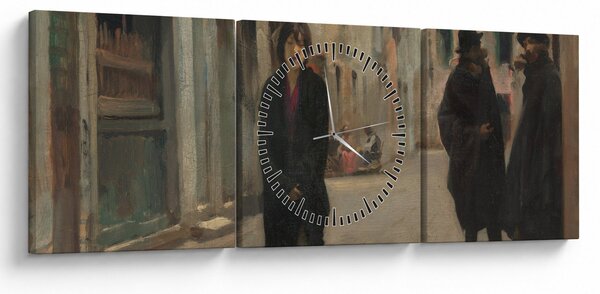 Obraz - John Singer Sargent, Street in Venice, reprodukcje (z zegarem) (90x30 cm)
