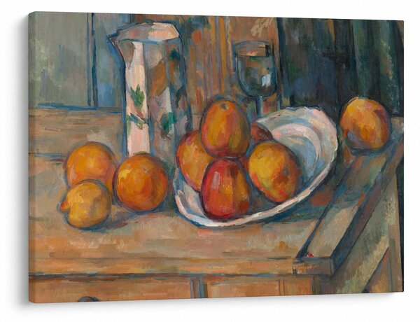 Obraz - Paul Cézanne, Still Life with Milk Jug and Fruit, reprodukcje (70x50 cm)