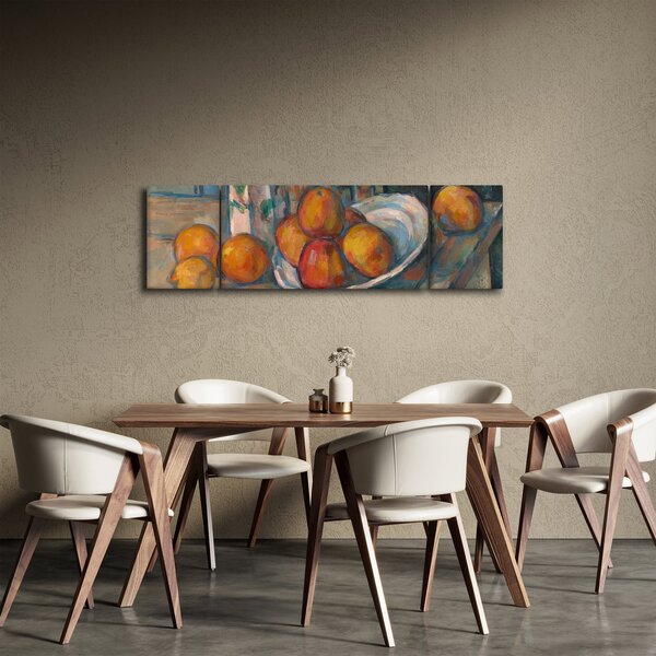 Obraz - Paul Cézanne, Still Life with Milk Jug and Fruit, reprodukcje (170x50 cm)