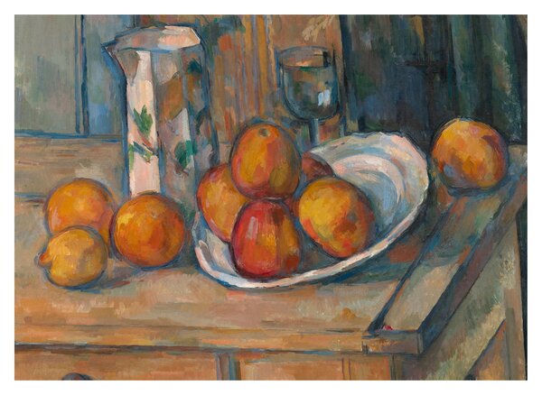 Obraz - Paul Cézanne, Still Life with Milk Jug and Fruit, reprodukcje (70x50 cm)