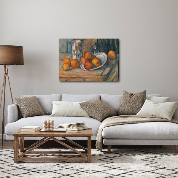 Obraz - Paul Cézanne, Still Life with Milk Jug and Fruit, reprodukcje (70x50 cm)