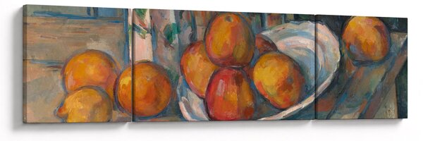 Obraz - Paul Cézanne, Still Life with Milk Jug and Fruit, reprodukcje (170x50 cm)