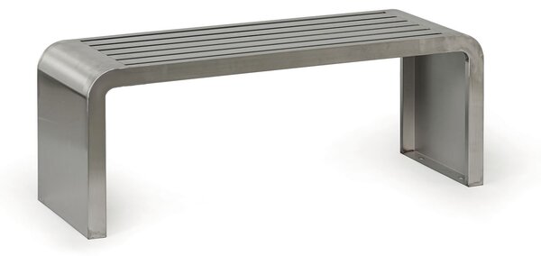 Ławka parkowa RESTO, 1200 mm, stal nierdzewna